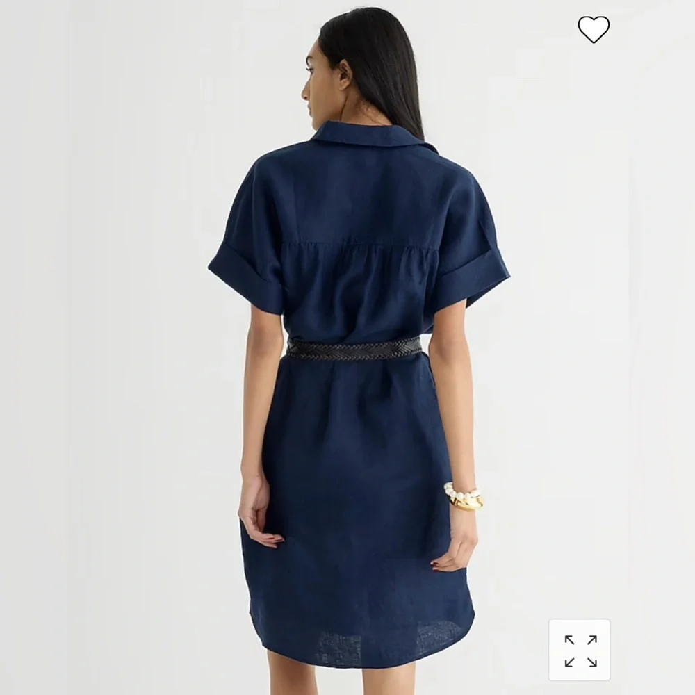 J.Crew Relaxed-fit Baird McNutt Irish Linen Shirtdress size Medium Tall …